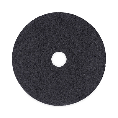 Boardwalk Stripping Floor Pads, 20" Diameter, Black, 5/Carton (BWK4020BLA)