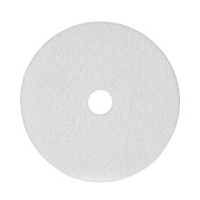 Boardwalk Polishing Floor Pads, 19" Diameter, White, 5/Carton (BWK4019WHI)
