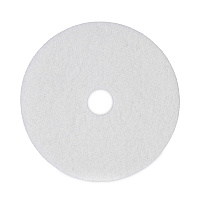 Boardwalk Polishing Floor Pads, 19" Diameter, White, 5/Carton (BWK4019WHI)
