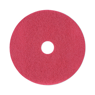 Boardwalk Buffing Floor Pads, 19" Diameter, Red, 5/Carton (BWK4019RED)