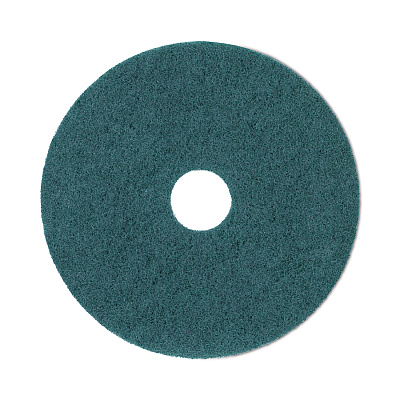 Boardwalk Heavy-Duty Scrubbing Floor Pads, 19" Diameter, Green, 5/Carton (BWK4019GRE)