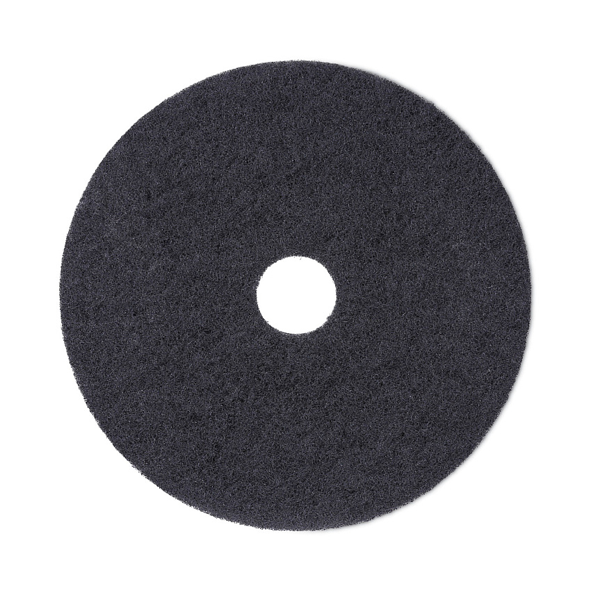 Boardwalk Stripping Floor Pads, 19" Diameter, Black, 5/Carton (BWK4019BLA)
