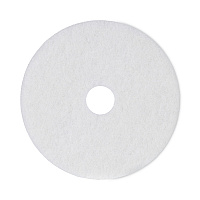 Boardwalk Polishing Floor Pads, 18" Diameter, White, 5/Carton (BWK4018WHI)