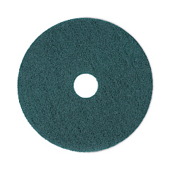 Boardwalk Heavy-Duty Scrubbing Floor Pads, 18" Diameter, Green, 5/Carton (BWK4018GRE)