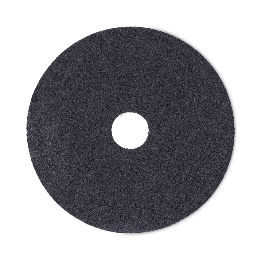 Boardwalk Stripping Floor Pads, 18" Diameter, Black, 5/Carton (BWK4018BLA)