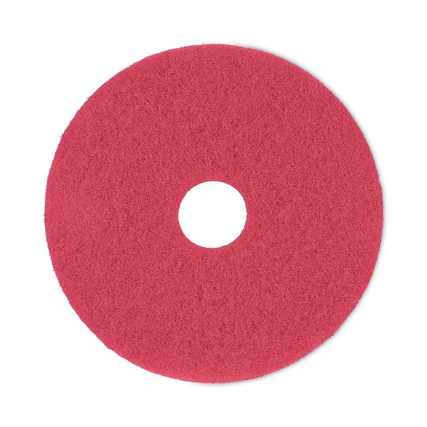 Boardwalk Buffing Floor Pads, 17" Diameter, Red, 5/Carton (BWK4017RED)