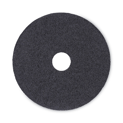 Boardwalk Stripping Floor Pads, 17" Diameter, Black, 5/Carton (BWK4017BLA)