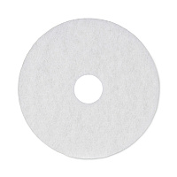 Boardwalk Polishing Floor Pads, 16" Diameter, White, 5/Carton (BWK4016WHI)