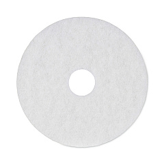 Boardwalk Polishing Floor Pads, 16" Diameter, White, 5/Carton (BWK4016WHI)