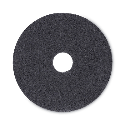 Boardwalk Stripping Floor Pads, 16" Diameter, Black, 5/Carton (BWK4016BLA)