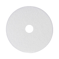 Boardwalk Polishing Floor Pads, 14" Diameter, White, 5/Carton (BWK4014WHI)