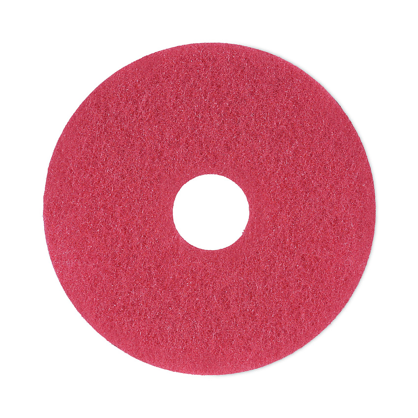 Boardwalk Buffing Floor Pads, 13" Diameter, Red, 5/Carton (BWK4013RED)