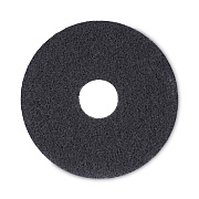 Boardwalk Stripping Floor Pads, 13" Diameter, Black, 5/Carton (BWK4013BLA)