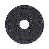 Boardwalk Stripping Floor Pads, 13" Diameter, Black, 5/Carton (BWK4013BLA)