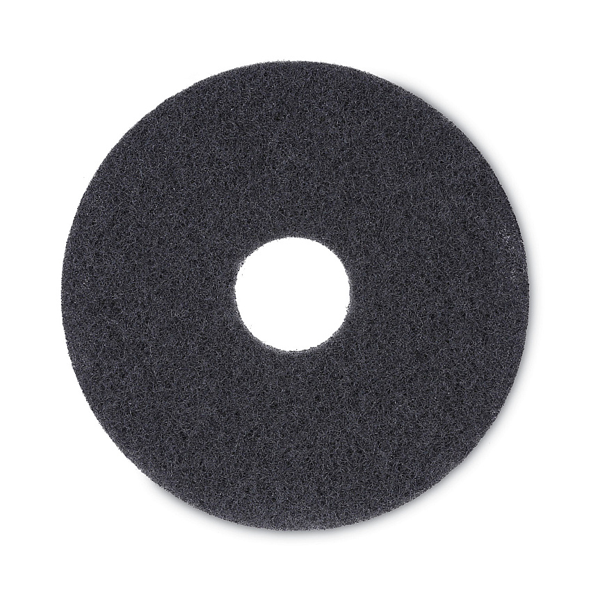 Boardwalk Stripping Floor Pads, 13" Diameter, Black, 5/Carton (BWK4013BLA)