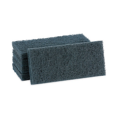 Boardwalk Medium-Duty Scour Pad, 10 x 4.63, Blue, 20/Carton (BWK402)