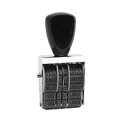 Trodat Rubber Date Stamp, Conventional, Type Size: 1 1/2, Impression Height: 0.16", Four Bands (USSRD015)