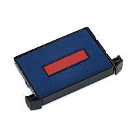 E4750 Printy Replacement Pad for Trodat Self-Inking Stamps, 1" x 1.63", Blue/Red (USSP4750BR)