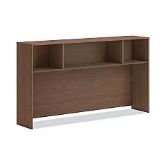 HON Mod Desk Hutch, 3 Compartments, 72w x 14d x 39.75h, Sepia Walnut (HONLDH72LE1)