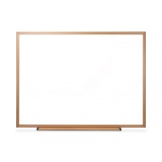 Universal Deluxe Melamine Dry Erase Board, 48 x 36, Melamine White Surface, Oak Fiberboard Frame (43618)