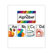 Carson-Dellosa Education Curriculum Bulletin Board Sets, 27-Piece Set, Alphabet, 16" x 10.5", Multicolor (CDP110517)