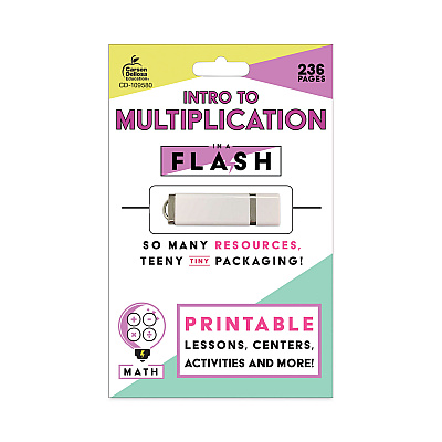 Carson-Dellosa Education In a Flash USB, Intro to Multiplication, Ages 7-9, 236 Pages (CDP109580)