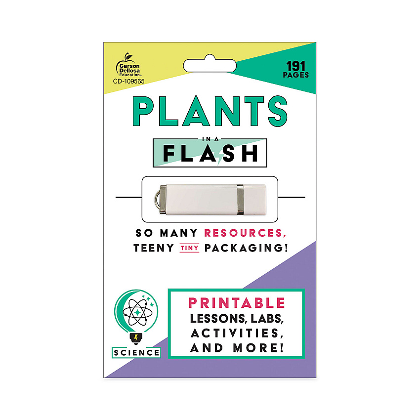 Carson-Dellosa Education In a Flash USB, Plants, Ages 5-8, 191 Pages (CDP109565)