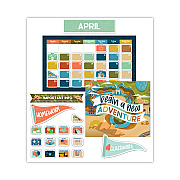 Carson-Dellosa Education Calendar Bulletin Board Sets, 123-Piece Set, Let's Explore, 23" x 13", Multicolor (CDP110556)