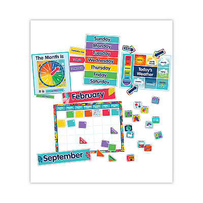 Carson-Dellosa Education Calendar Bulletin Board Sets, 134-Piece Set, One World, 23" x 17", Multicolor (CDP110486)