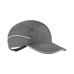 ergodyne Skullerz 8965 Lightweight Bump Cap Hat with LED Lighting, Long Brim, Black (EGO23369)
