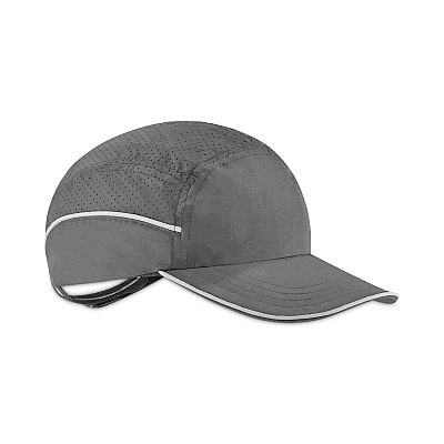 ergodyne Skullerz 8965 Lightweight Bump Cap Hat with LED Lighting, Long Brim, Black (EGO23369)
