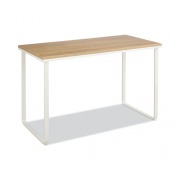 Safco Steel Desk, 47.25" x 24" x 28.75", Beech/White (1943BHWH)