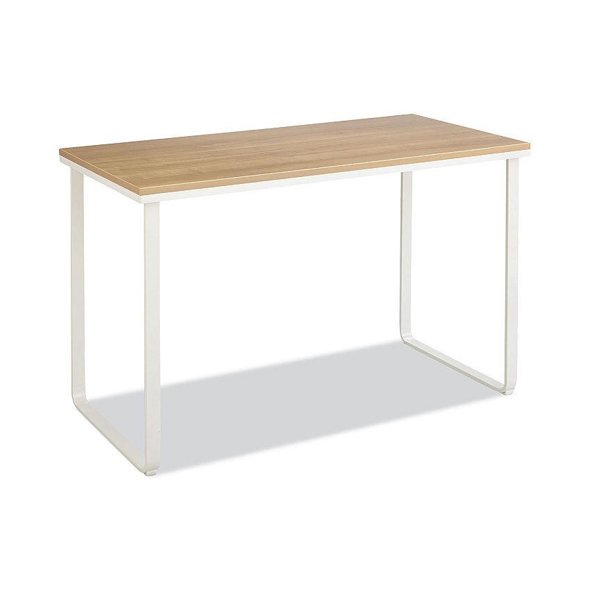 Safco Steel Desk, 47.25" x 24" x 28.75", Beech/White (SAF1943BHWH)