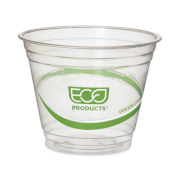 Eco-Products GreenStripe Renewable and Compostable Cold Cups Convenience Pack, 9 oz, Clear, 50/Pack (EPCC9SGSPK)