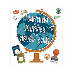 Carson-Dellosa Education Motivational Bulletin Board Sets, 45-Piece Set, Learning Is a Journey, 30.1" x 24", Multicolor (CDP110555)