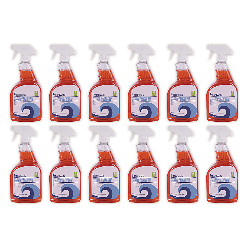 Boardwalk Natural All Purpose Cleaner, Unscented, 32 oz Spray Bottle, 12/Carton (BWK47112)