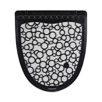 Boardwalk Urinal Mat 2.0, Rubber, 17.5 x 20, Black/White, 6/Carton (BWKUMBW)
