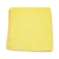 HOSPECO MicroWorks Microfiber Towels, 12 x 12, Yellow, Dozen (HOS2501YDZ)