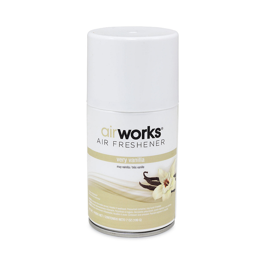 HOSPECO AirWorks Metered Aerosol Spray, Very Vanilla, 7 oz, 12/Carton (HOS07915)