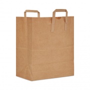 AJM Packaging Handle Bag, 17.75 x 21, Brown, 400/Bundle (SK1670EZ)