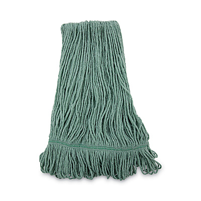 Boardwalk Mop Head, Premium Standard Head, Cotton/Rayon Fiber, Medium, Green, 12/Carton (BWK502GNNB)