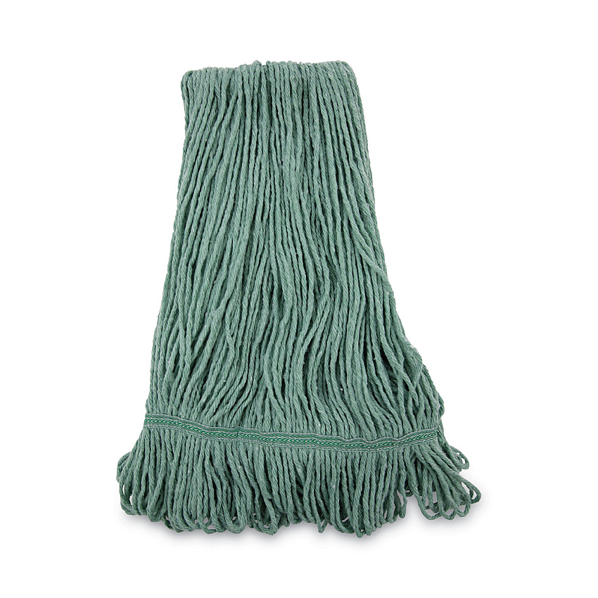Boardwalk Mop Head, Premium Standard Head, Cotton/Rayon Fiber, Medium, Green, 12/Carton (BWK502GNNB)