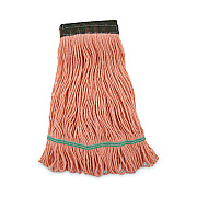 Boardwalk Super Loop Wet Mop Head, Cotton/Synthetic Fiber, 5" Headband, Medium Size, Orange, 12/Carton (BWK502OR)