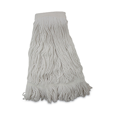 Boardwalk Mop Head, Pro Loop Web/Tailband, Premium Saddleback Head, Ryn, 24-oz., WH, 12/CT (BWK524R)