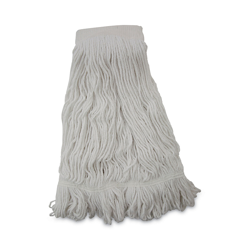 Boardwalk Mop Head, Pro Loop Web/Tailband, Premium Saddleback Head, Ryn, 24-oz., WH, 12/CT (BWK524R)