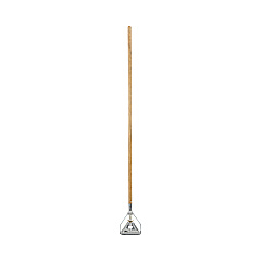 Boardwalk Quick Change Metal Head Wooden Mop Handle, Junior, 0.88" dia x 54", Natural (BWK601)