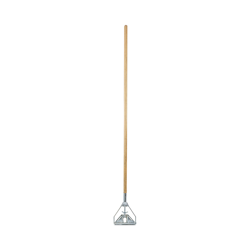 Boardwalk Screw Clamp Metal Head Wooden Mop Handle, #20+, 1.13" dia x 62", Natural (BWK603)