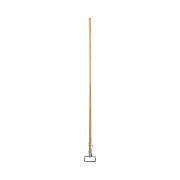 Boardwalk Spring Grip Metal Head Mop Handle for Most Mop Heads, Wood, 60", Natural (BWK609)
