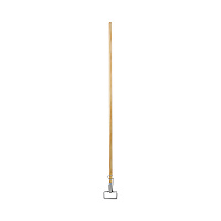 Boardwalk Spring Grip Metal Head Mop Handle for Most Mop Heads, Wood, 60", Natural (BWK609)