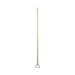 Boardwalk Spring Grip Metal Head Mop Handle for Most Mop Heads, Wood, 60", Natural (BWK609)